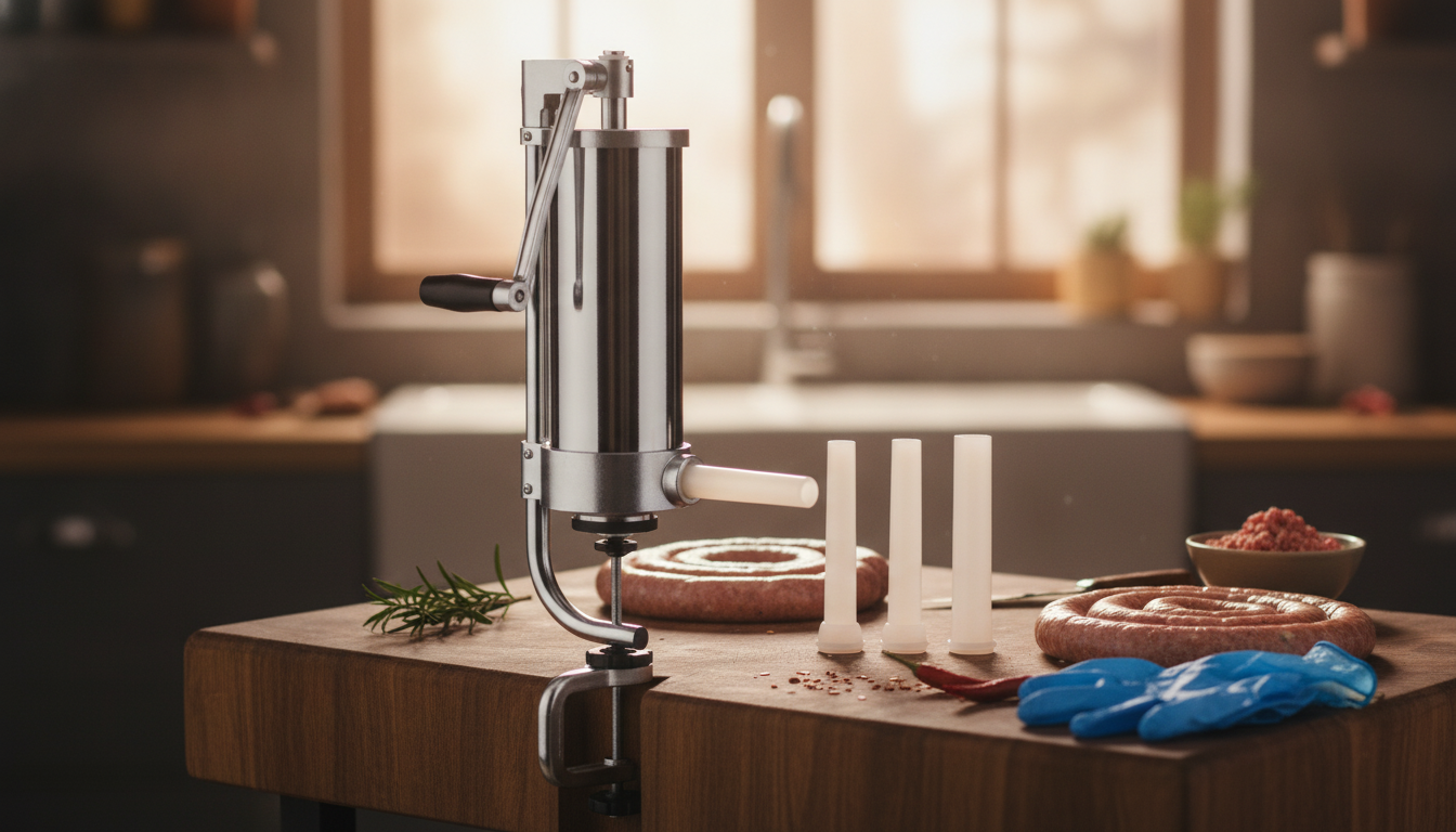 3L Vertical Sausage Stuffer: Tube Sizes, Tips, Cleanup
