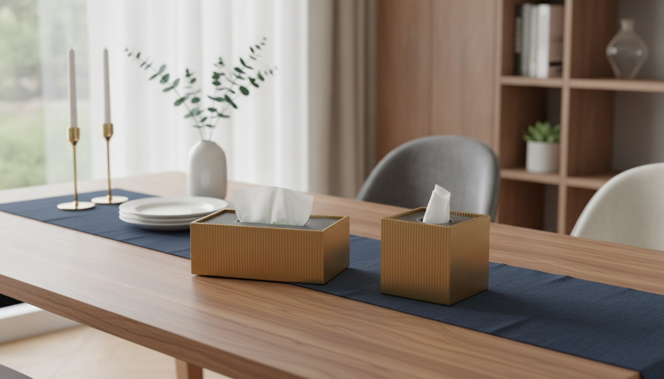Modern Brass Tissue Box: Elevate Living & Dining Decor
